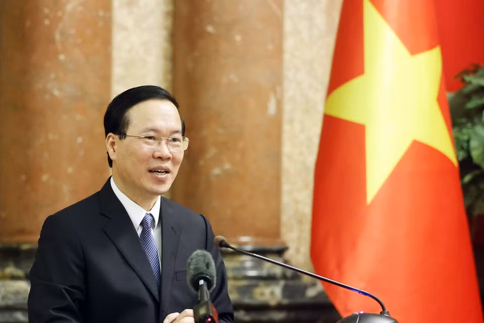 Chủ tịch nước Võ Văn Thưởng phát biểu. (Ảnh: Thống Nhất/TTXVN)