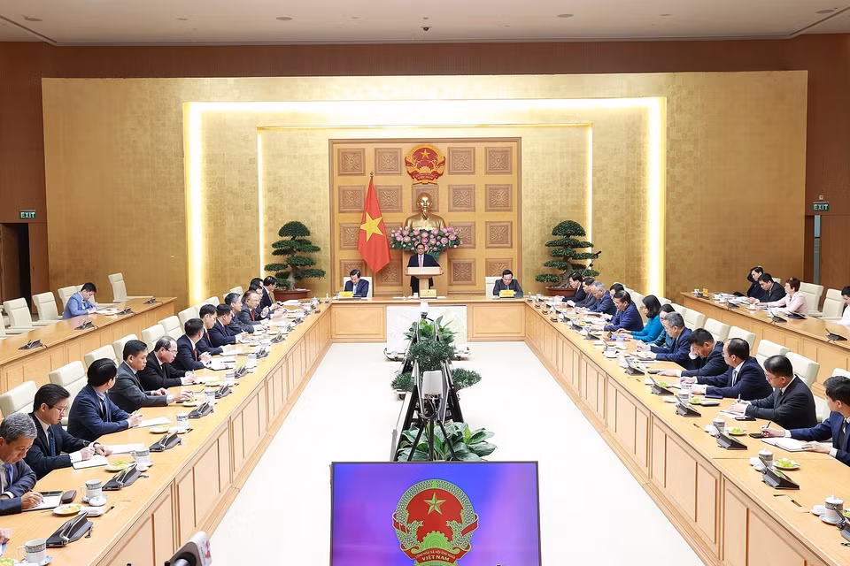 Quang cảnh buổi tiếp. (Ảnh: Dương Giang/TTXVN)