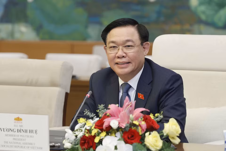 Chủ tịch Quốc hội Vương Đình Huệ phát biểu. (Ảnh: Doãn Tấn/TTXVN)