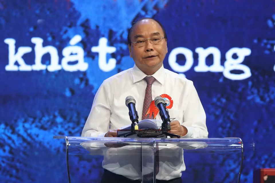 Thủ tướng Nguyễn Xuân Phúc phát biểu tại Chương trình. (Ảnh: Thống Nhất/TTXVN)
