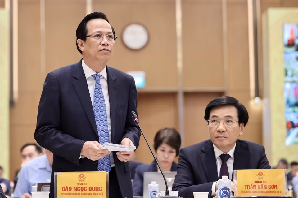 Bộ trưởng Bộ Lao động-Thương binh và Xã hội Đào Ngọc Dung Phát biểu. (Ảnh: Dương Giang/TTXVN)