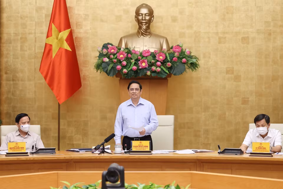 Thủ tướng Phạm Minh Chính phát biểu kết luận. (Ảnh: Dương Giang/TTXVN)