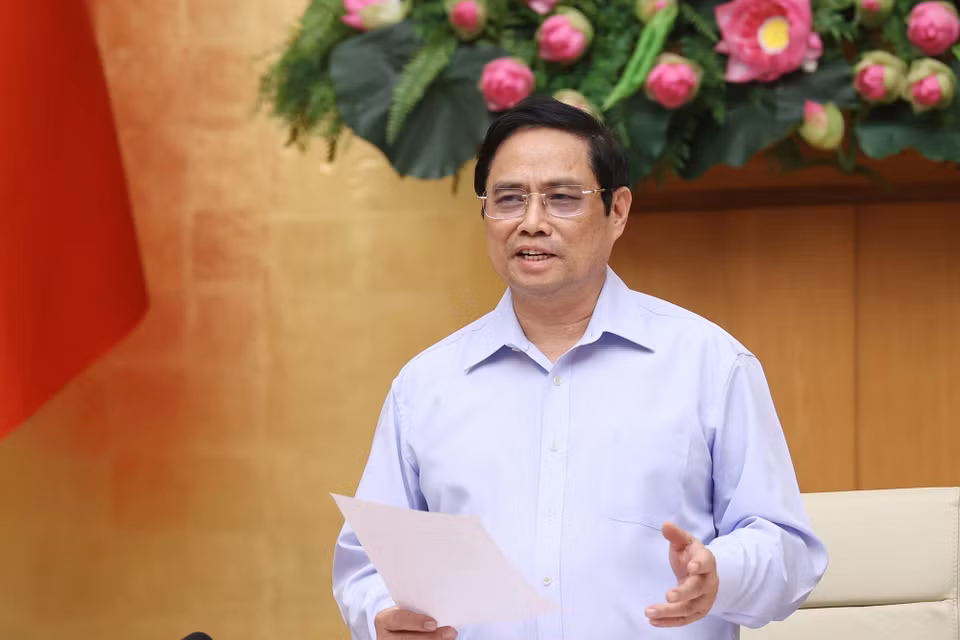 Chiều 5/9, Thủ tướng Chính phủ Phạm Minh Chính, Trưởng Ban Chỉ đạo Quốc gia phòng, chống dịch COVID-19 đã chủ trì họp trực tuyến toàn quốc Ban Chỉ đạo Quốc gia với các địa phương về công tác phòng, chống dịch COVID-19. (Ảnh: Dương Giang/TTXVN)