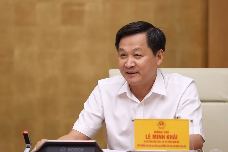 Phó Thủ tướng Lê Minh Khái phát biểu. (Ảnh: Dương Giang/TTXVN)