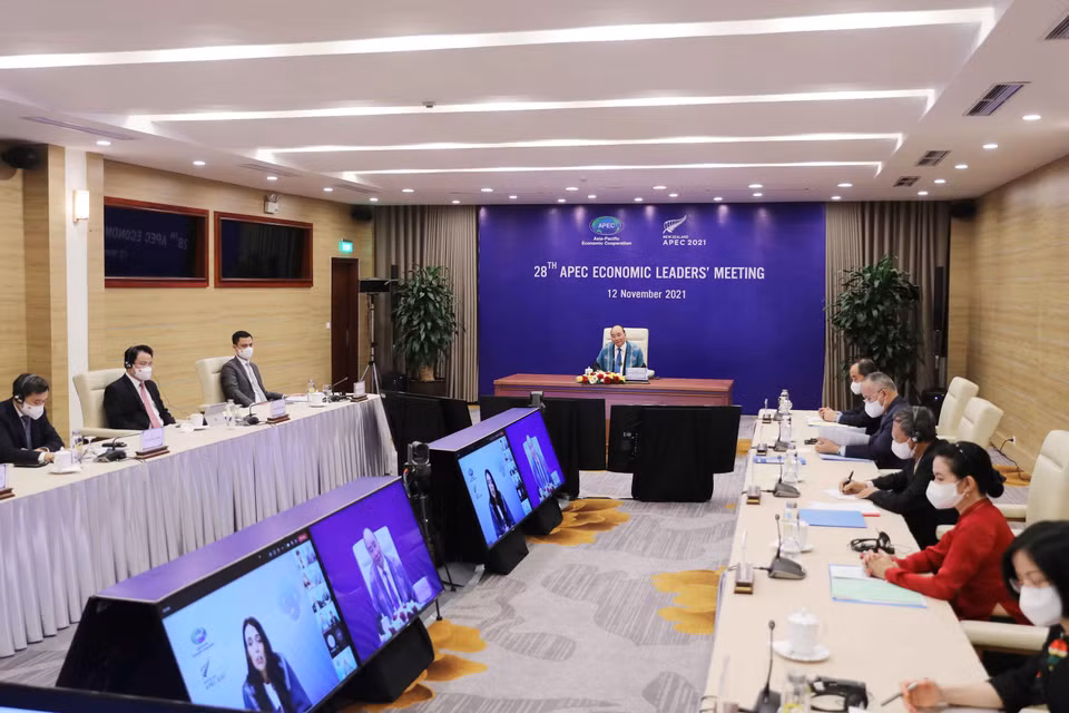 Các nhà lãnh đạo tham dự hội nghị sẽ thảo luận một loạt lĩnh vực nhằm tìm ra biện pháp thúc đẩy phục hồi kinh tế hậu COVID-19. (Ảnh: Thống Nhất/TTXVN)