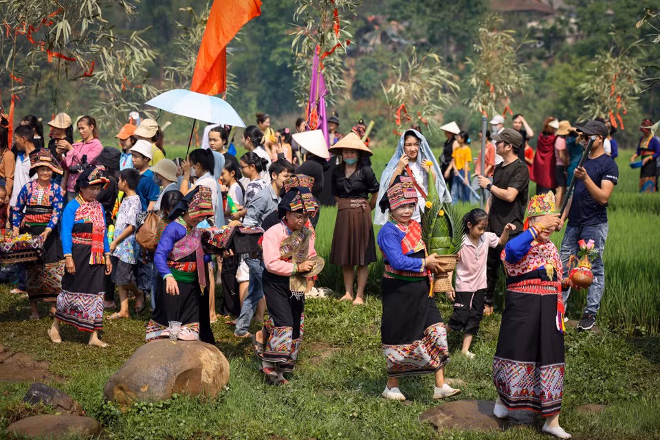 Tết Té nước (Bun Huột Nặm) được Bộ Văn hóa - Thể thao và Du lịch chính thức công nhận là Di sản văn hóa phi vật thể quốc gia tại Quyết định số 3421/QĐ-BVH-TT&amp;DL để ghi nhận và gìn giữ những nét văn hóa truyền thống. (Ảnh: Hoài Nam/Vietnam+)