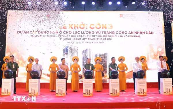 Hà Nội: Khởi công Dự án xây dựng nhà ở cho lực lượng vũ trang Công an nhân dân
