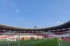 Sân vân động Gelora Bung Karno (thủ đô Jakarta, Indonesia), nơi sẽ diễn ra trận chung kết Cúp U23 Đông Nam Á 2025 vào tối 29/7. (Ảnh: Đỗ Quyên/TTXVN)