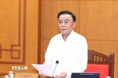 Thường trực Ban Bí thư Trần Cẩm Tú phát biểu chỉ đạo. (Ảnh: Phương Hoa/TTXVN)