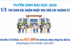 Tuyển sinh đại học 2026: Có 1/3 thí sinh xác nhận nhập học vào các ngành STEM 
