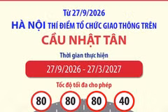 Hà Nội thí điểm tổ chức giao thông trên cầu Nhật Tân 