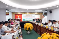 Quang cảnh buổi làm việc. (Ảnh: Phạm Minh Tuấn/TTXVN)