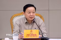 Phó Thủ tướng Trần Hồng Hà phát biểu chỉ đạo. (Ảnh: Văn Điệp/TTXVN)