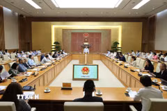 Quang cảnh buổi làm việc. (Ảnh: Chu Thanh Vân/TTXVN)