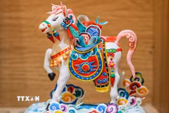 Tác phẩm "Ngựa Tò he". (Ảnh minh họa: Khánh Hoà/TTXVN)