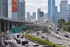 Đường phố tại Jakarta, Indonesia. (Ảnh: THX/TTXVN)