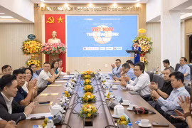 Quang cảnh buổi lễ phát động Cuộc thi ảnh báo chí “Việt Nam trên hành trình đổi mới.” (Ảnh: PV/Vietnam+)