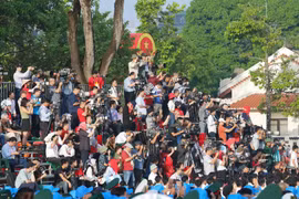 Khối "tay bút, tay máy" góp phần quan trọng vào thành công của Lễ kỷ niệm 80 năm Quốc khánh. (Ảnh: PV/Vietnam+)