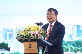 Thứ trưởng Thường trực Bộ Ngoại giao Nguyễn Minh Vũ phát biểu khai mạc Hội thảo. (Ảnh: Thành Long)
