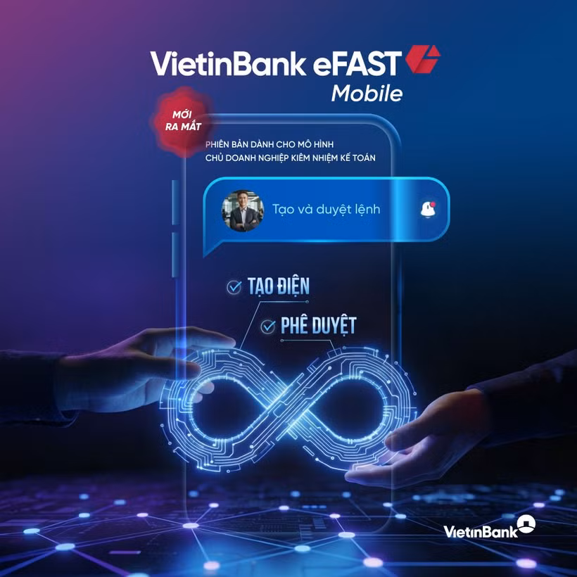 Ra mắt VietinBank eFAST mobile phiên bản mới dành riêng cho doanh nghiệp nhỏ. (Ảnh: Vietnam+)