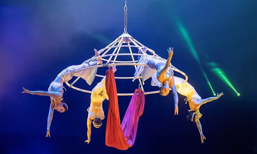 Đoàn nghệ sỹ thuộc Liên đoàn Xiếc Việt Nam do Nghệ sỹ Nhân dân Tống Toàn Thắng làm trưởng đoàn tham dự Liên hoan Xiếc thế giới “IDOL” lần thứ 8-năm 2024 tại Liên bang Nga. (Ảnh: CTV/Vietnam+)