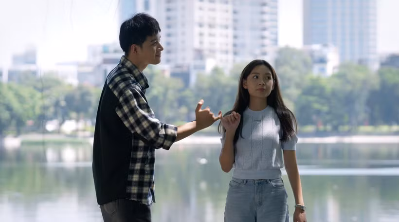 Bộ phim đánh dấu sự tái ngộ của hai diễn viên trẻ Lê Lưu Ly và Hà Thành. (Ảnh: VTV)