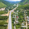 Toàn cảnh dự án mở rộng cao tốc Bắc - Nam phía Đông, đoạn La Sơn - Hòa Liên. (Ảnh: Thanh Phong/Vietnam+)