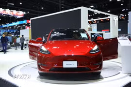 Mẫu xe điện Model Y của hãng Tesla. (Ảnh: THX/TTXVN)
