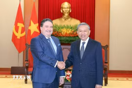 Tổng Bí thư Tô Lâm tiếp Đại sứ Hoa Kỳ Marc Knapper. (Ảnh: Thống Nhất/TTXVN)