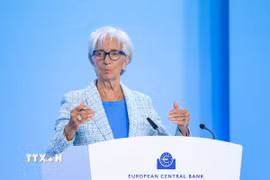 Chủ tịch Ngân hàng Trung ương châu Âu Christine Lagarde (ECB). (Ảnh: THX/TTXVN)