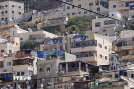 Quang cảnh khu phố Silwan ở Đông Jerusalem. (Ảnh: THX/TTXVN)