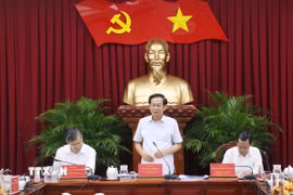 Ông Đỗ Thanh Bình, Ủy viên Trung ương Đảng, Bí thư Thành ủy Cần Thơ phát biểu. (Ảnh: Ngọc Thiện/TTXVN)