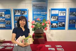 Tiến sỹ Hoàng Thị Hồng Hà bên lề chuỗi hoạt động văn hóa-khoa học tôn vinh Chủ tịch Hồ Chí Minh tại Pháp diễn ra vào ngày 26-27/6/2026. (Ảnh: TTXVN phát)