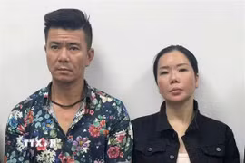 Vợ chồng Lê Văn Đông và Nguyễn Thị Mai Anh cầm đầu đường dây “chạy giám định” tại Viện Pháp y tâm thần Trung ương. (Ảnh: TTXVN phát)