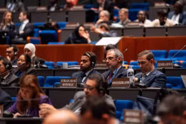 Đại diện Syria tại Hội nghị các quốc gia thành viên OPCW ở La Hay. (Nguồn: OPCW)