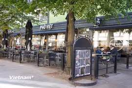 Quán “Phở Việt” ngay gần Quảng trường Ga trung tâm Helsinki. (Ảnh: Việt Thắng/Vietnam+)