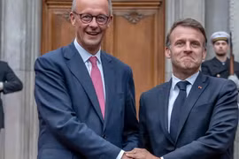 Thủ tướng Đức Friedrich Merz (trái) và Tổng thống Pháp Emmanuel Macron. (Nguồn: DW)