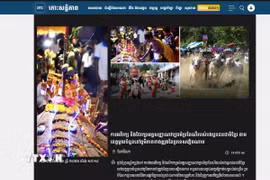 Tờ Đảo Hòa bình (Koh Santepheap) ngày 5/6/2026 đăng tải bài viết với tiêu đề “Giữ gìn và bảo tồn bản sắc văn hóa truyền thống của đồng bào Khmer ở một số tỉnh Nam Bộ của Việt Nam” (ảnh chụp màn hình). (Ảnh: TTXVN phát)