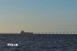 Một tàu chở dầu neo ngoài khơi bang Zulia, Venezuela. (Nguồn: THX/TTXVN)