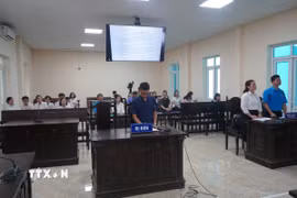 Các bên đương sự trình bày tại Tòa. (Ảnh: Kim Anh/TTXVN)