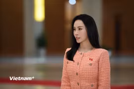 Đại biểu Lê Nữ Thùy Dương, đoàn Đồng Nai. (Ảnh: Thùy Dương/Vietnam+)