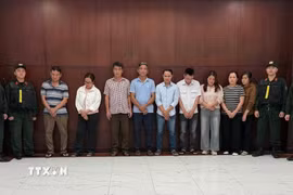 Các đối tượng liên quan bị khởi tố. (Ảnh: TTXVN phát)