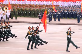 Khối sỹ quan Lục quân Quân đội Nhân dân Việt Nam trong Lễ diễu binh Kỷ niệm 80 năm Quốc khánh 2/9/2025. (Ảnh: TTXVN)