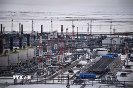 Toàn cảnh giếng dầu Bovanenkovo ở bán đảo Yamal thuộc Nga. (Ảnh: Getty Images/TTXVN)