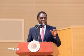 Tổng thống Zambia Hakainde Hichilema. (Ảnh: THX/TTXVN phát)