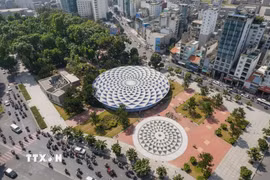 Khu vực ga Bến Thành của tuyến metro số 2 (Bến Thành-Tham Lương). (Ảnh: TTXVN phát)