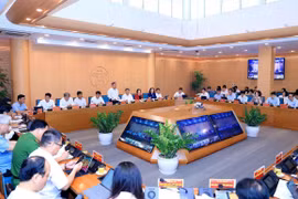Chủ tịch UBND thành phố Hà Nội Vũ Đại Thắng chủ trì phiên họp. (Nguồn: Cổng Thông tin điện tử thành phố Hà Nội)