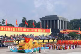 Khối Văn hóa, Thể thao diễu hành Kỷ niệm 80 năm Quốc khánh 2/9/2025. (Ảnh: Hoàng Hà/TTXVN)