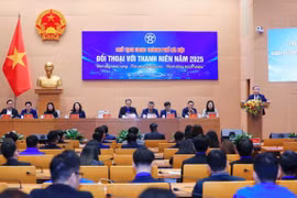 Chủ tịch UBND thành phố Hà Nội Vũ Đại Thắng chủ trì Hội nghị đối thoại với thanh niên Thủ đô năm 2025. (Nguồn: Cổng thông tin điện tử UBND thành phố Hà Nội)