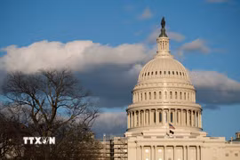 Tòa nhà Quốc hội Mỹ ở Washington, DC. (Nguồn: THX/TTXVN)